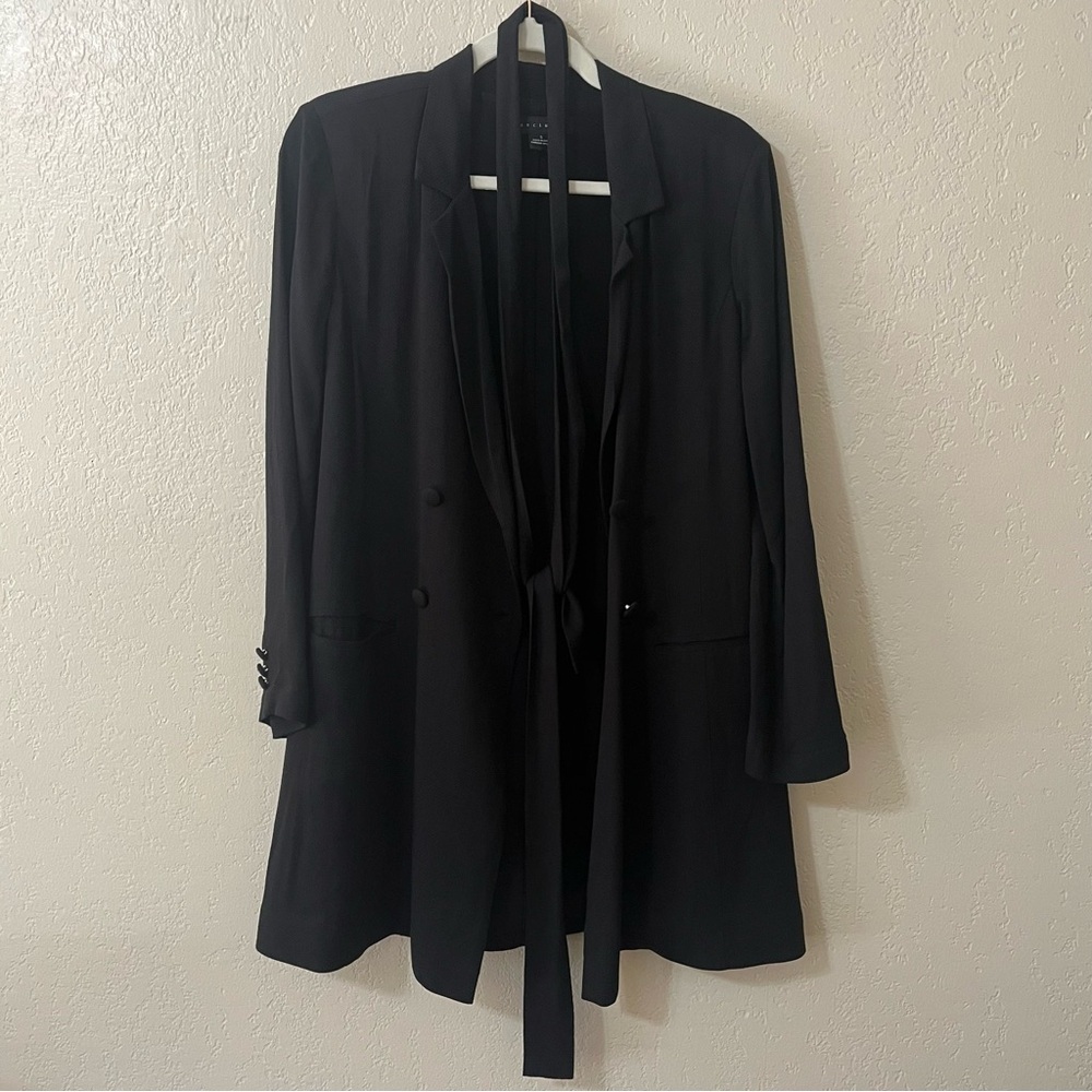Sanctuary Show Stopper Blazer Wrap Dress Black Size Small - Picture 6 of 11